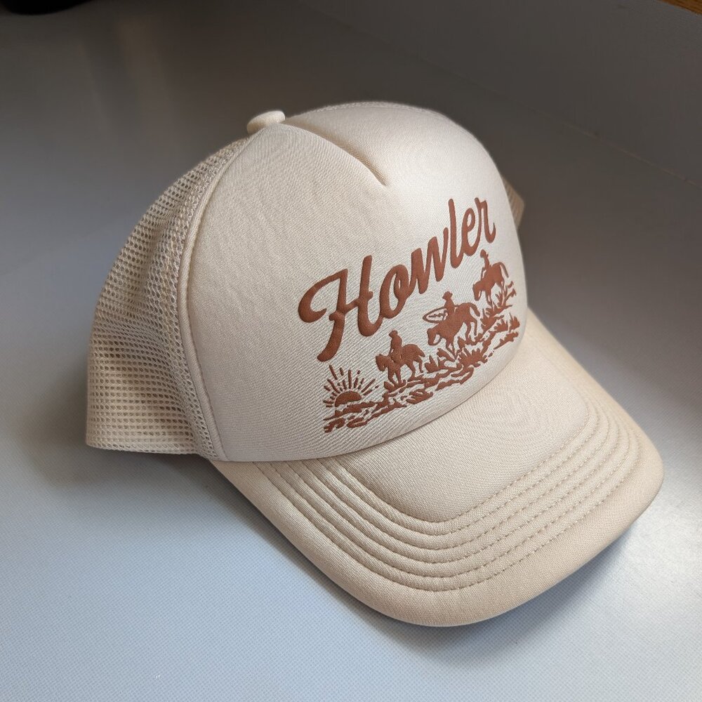 Men's Howler Brothers Posse Adjustable Hat in Cream Color